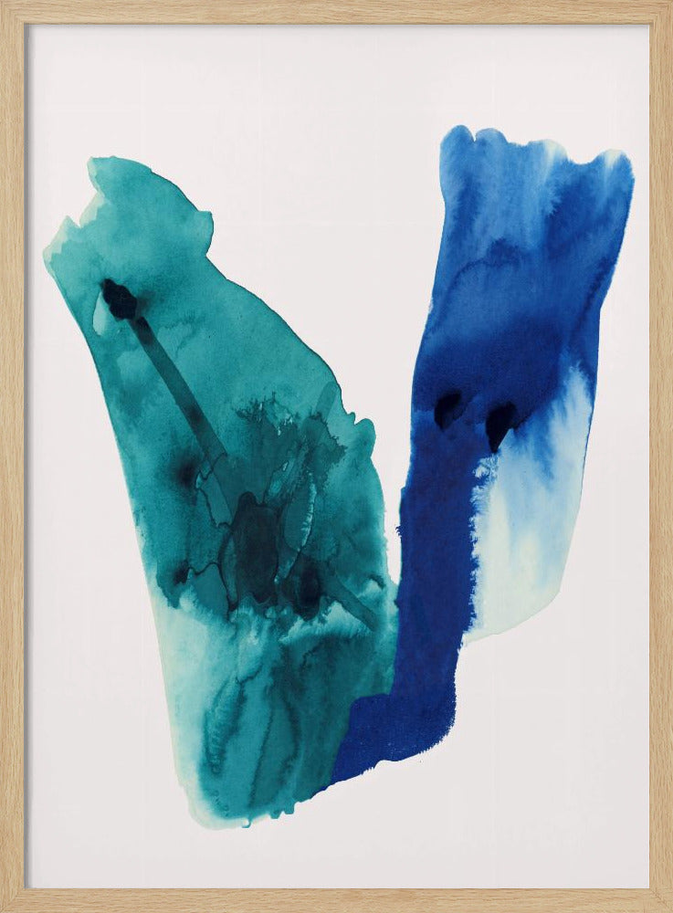 Abstrakte Aquarell-Lavierungen Formen 2 | Poster