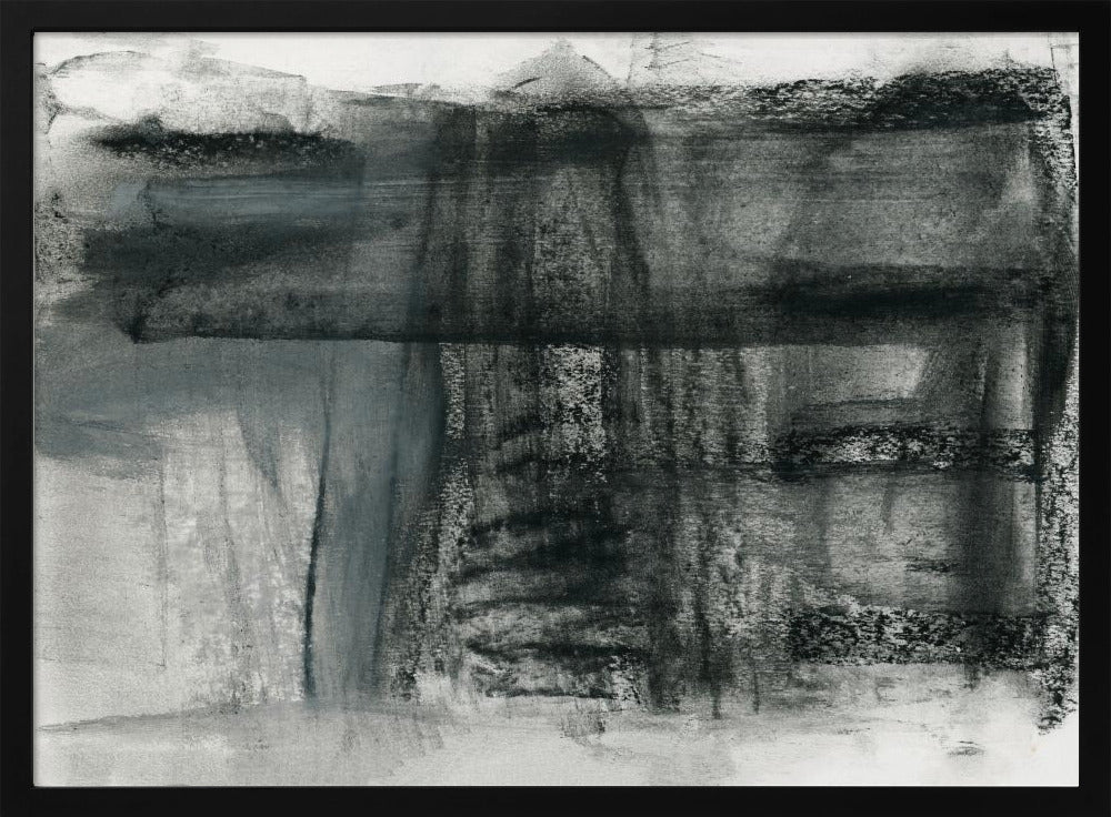 Abstraktes Kohle-Monochrom 1 | Poster