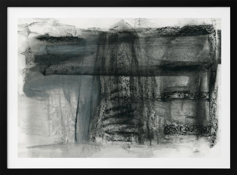 Abstraktes Kohle-Monochrom 1 | Poster