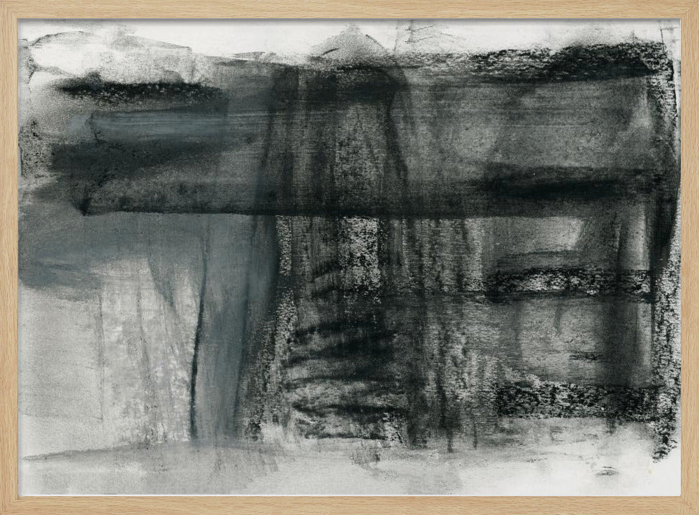 Abstraktes Kohle-Monochrom 1 | Poster
