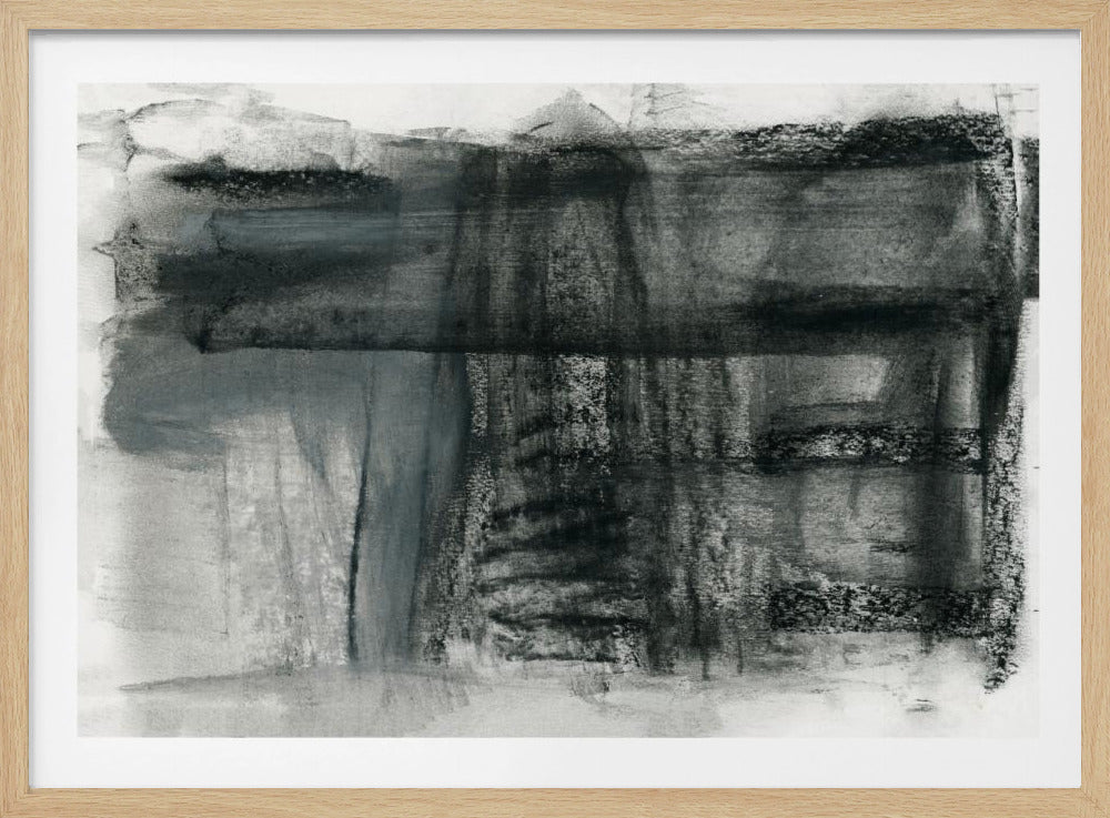 Abstraktes Kohle-Monochrom 1 | Poster