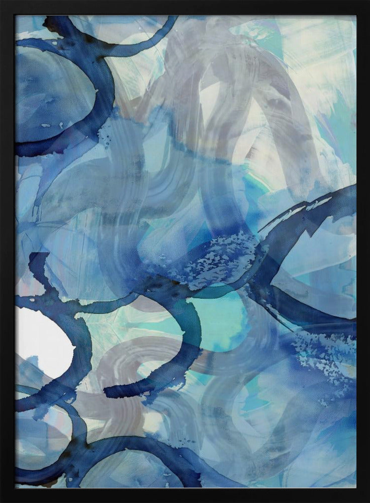 Blaue abstrakte Wirbel 2 | Poster