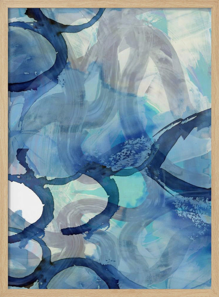 Blaue abstrakte Wirbel 2 | Poster