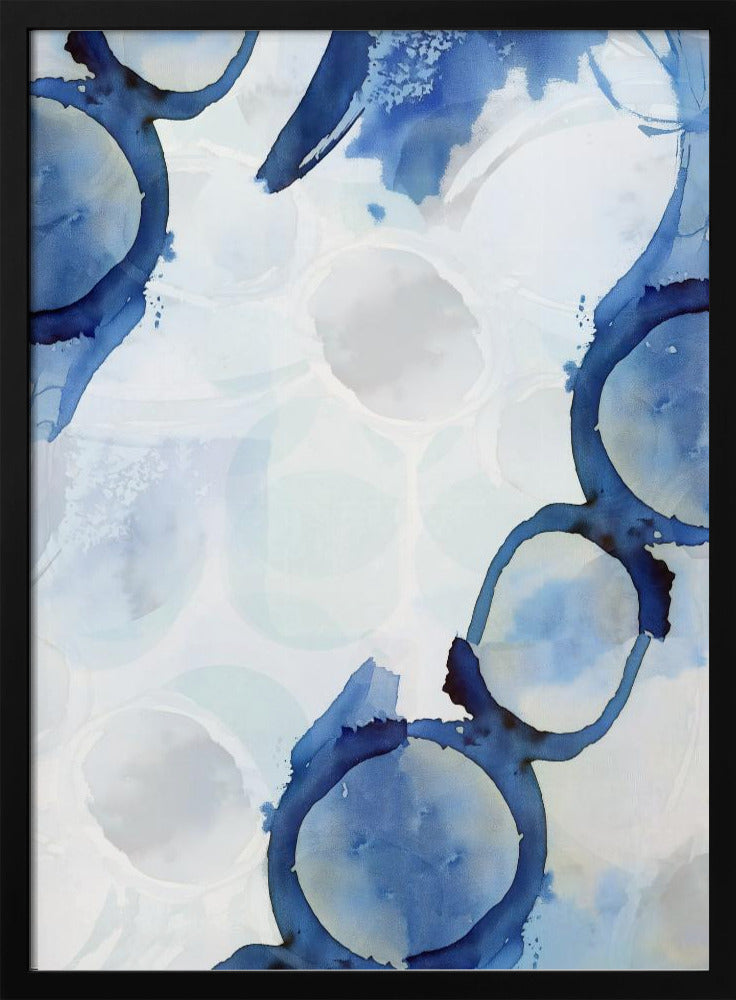 Blaue abstrakte Wirbel 3 | Poster