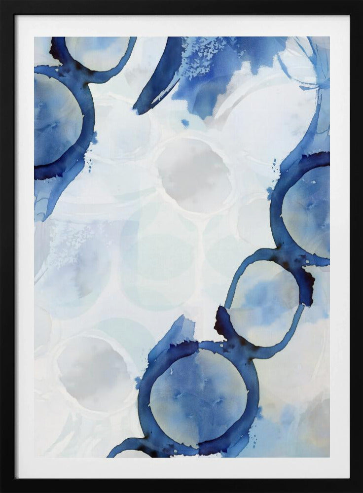 Blaue abstrakte Wirbel 3 | Poster