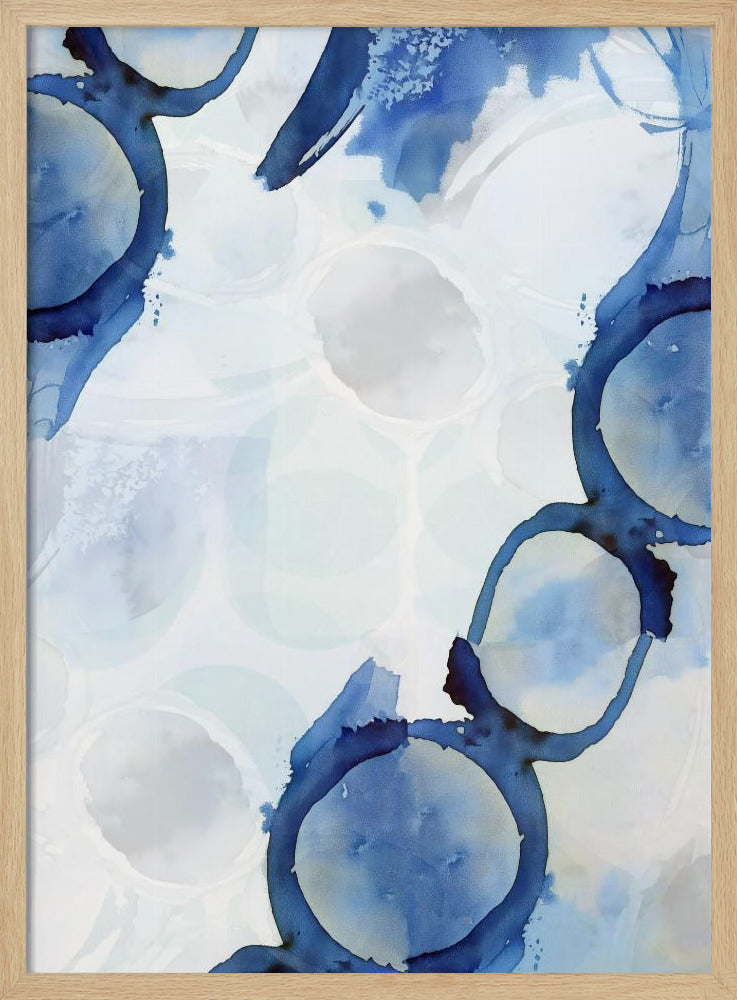 Blaue abstrakte Wirbel 3 | Poster