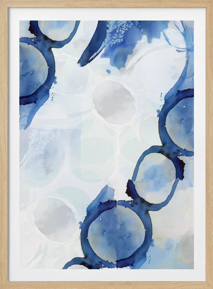 Blaue abstrakte Wirbel 3 | Poster