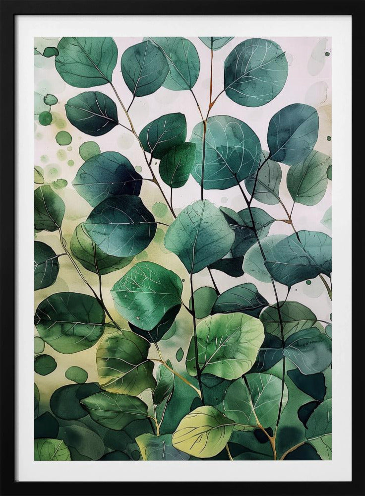 Natur Blumen und Blätter Aquarellkunst (9) | Poster