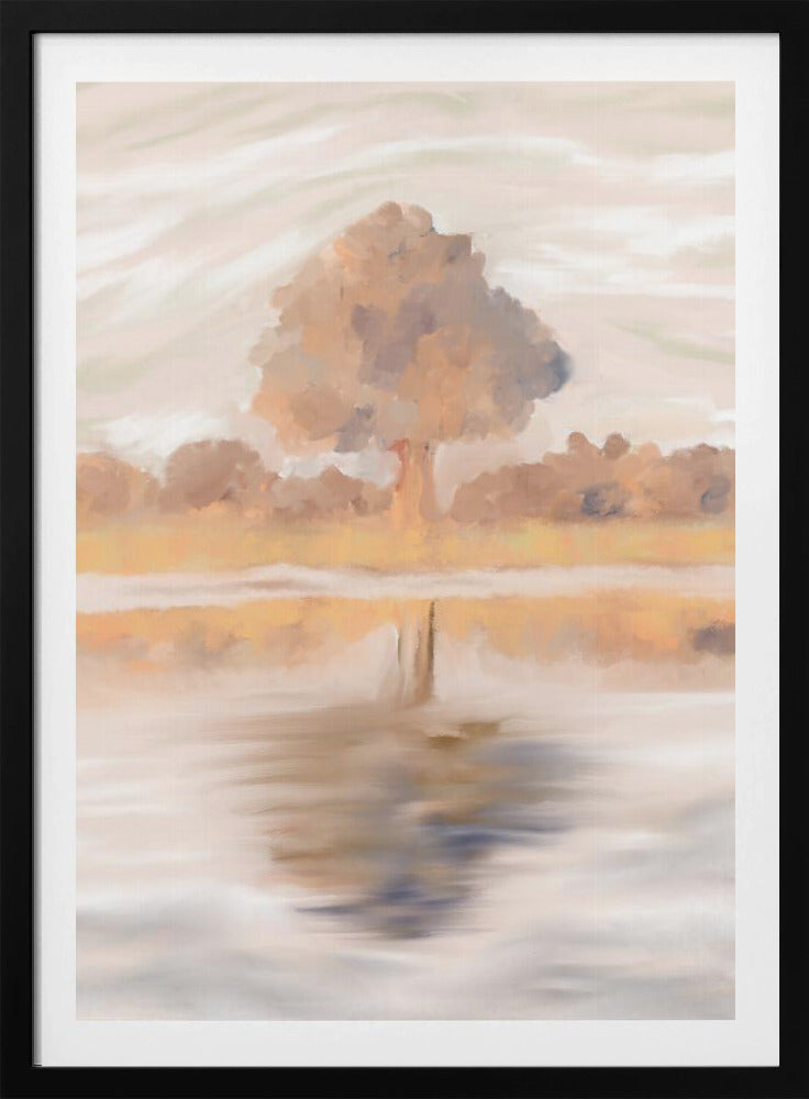 Souveräne Reflexionen des Jackalberry-Baums, Caprivi, Botswana | Poster
