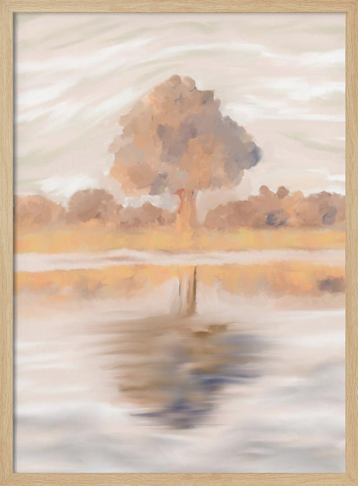 Souveräne Reflexionen des Jackalberry-Baums, Caprivi, Botswana | Poster