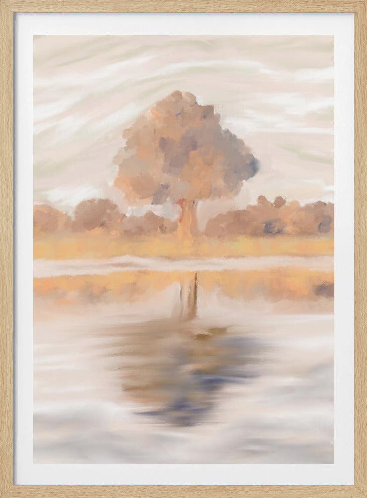 Souveräne Reflexionen des Jackalberry-Baums, Caprivi, Botswana | Poster