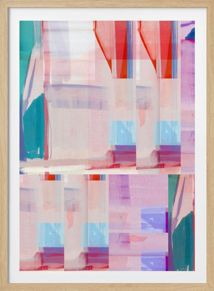 Blau-rosa Formen Nr. 1 | Poster