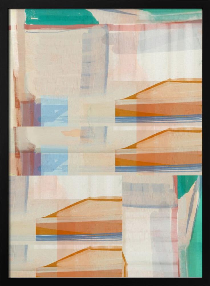 Blau-orange Formen Nr. 1 | Poster
