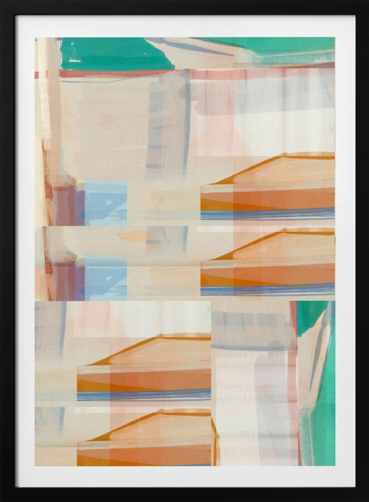 Blau-orange Formen Nr. 1 | Poster