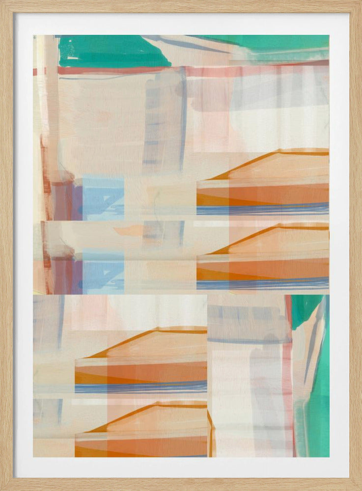 Blau-orange Formen Nr. 1 | Poster