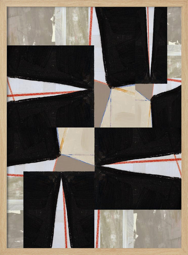 Abstraktes schwarzes Puzzle 1 | Poster