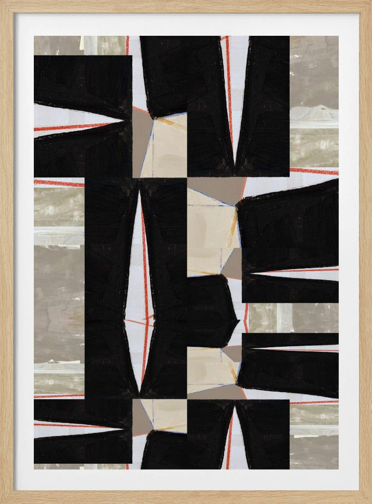 Abstraktes schwarzes Puzzle 2 | Poster