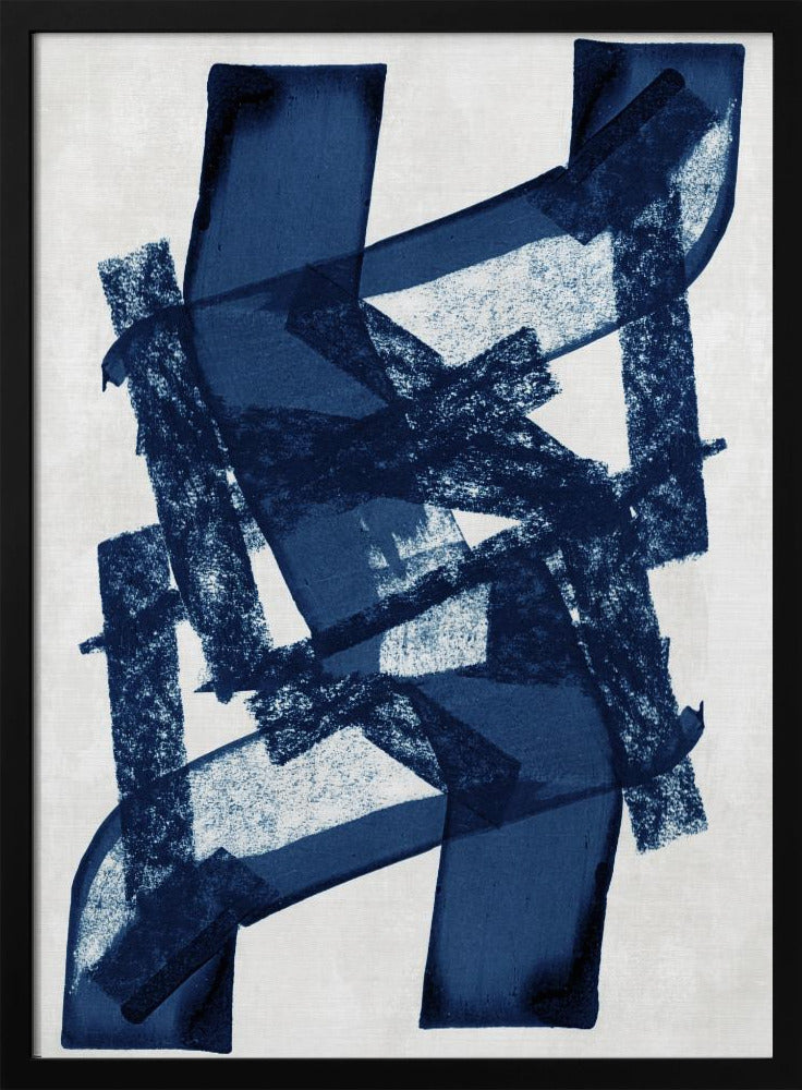 Abstrakte blaue Struktur 1 | Poster