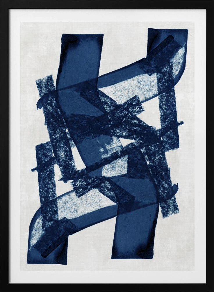 Abstrakte blaue Struktur 1 | Poster
