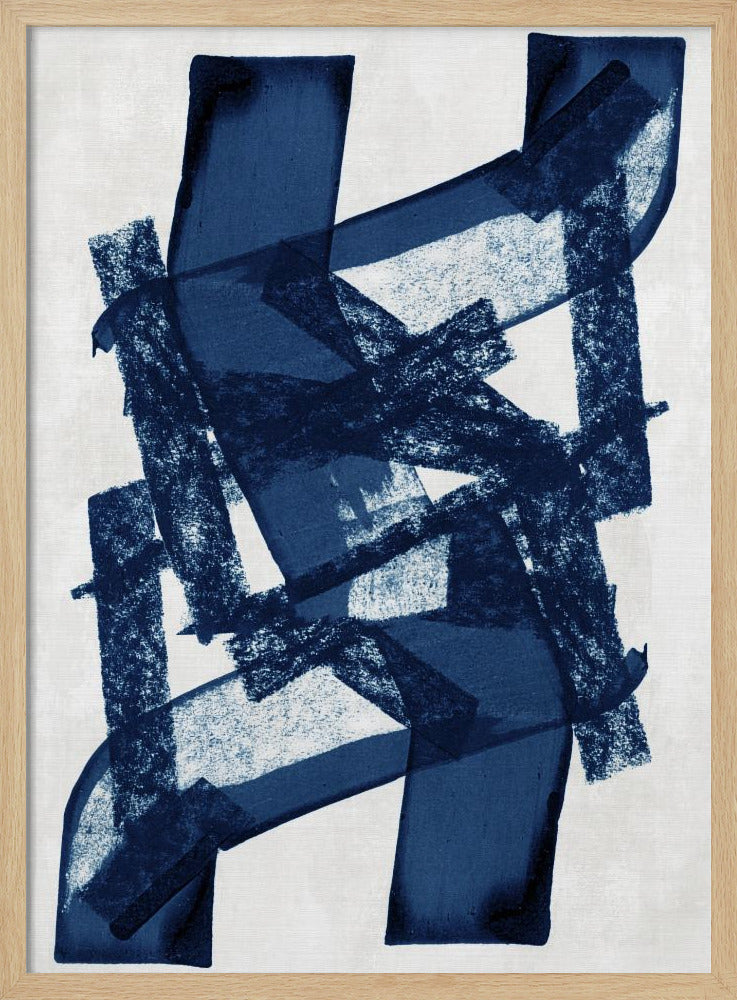 Abstrakte blaue Struktur 1 | Poster