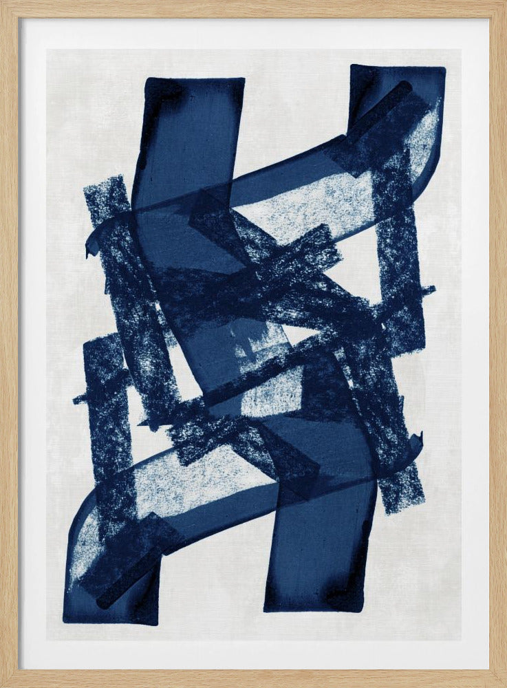 Abstrakte blaue Struktur 1 | Poster