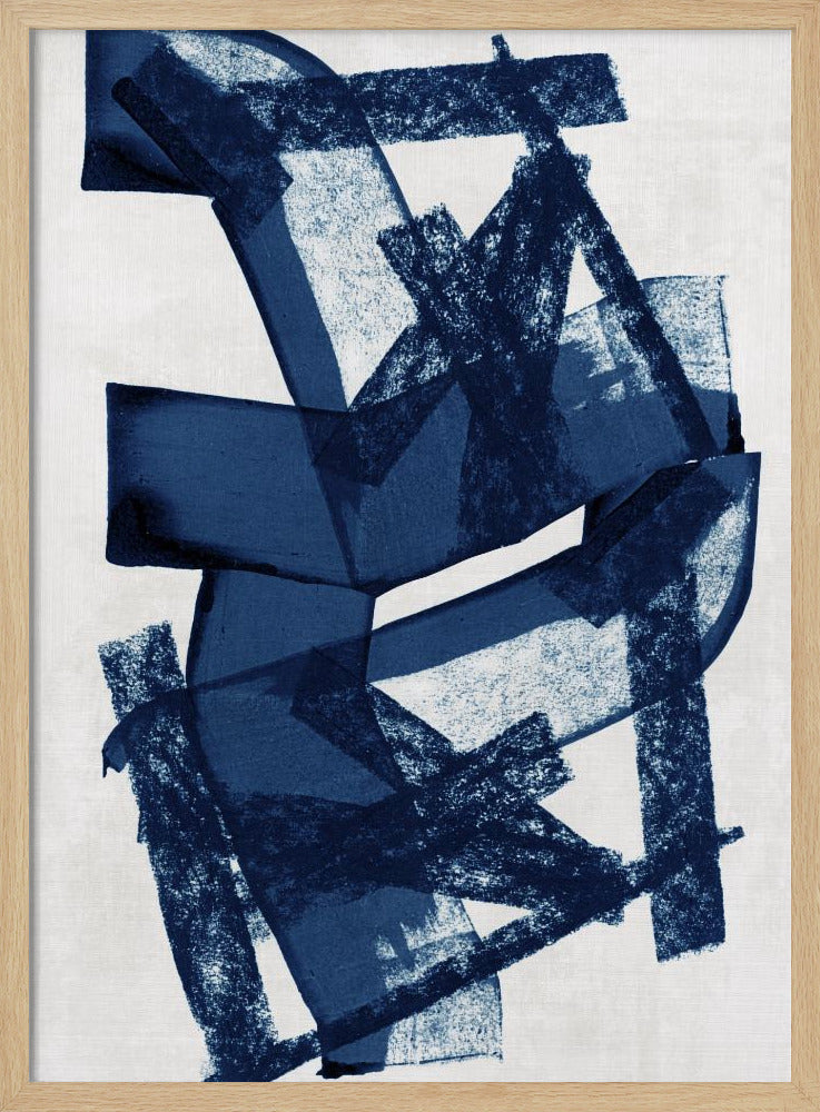 Abstrakte blaue Struktur 2 | Poster