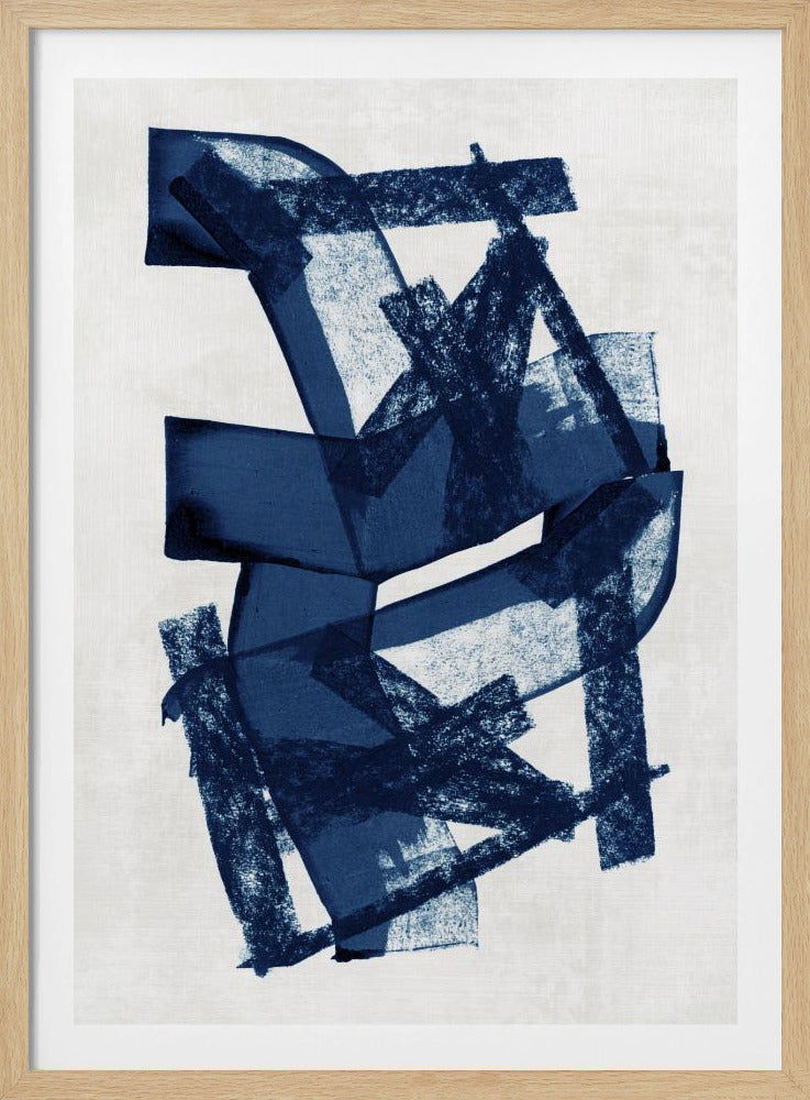 Abstrakte blaue Struktur 2 | Poster