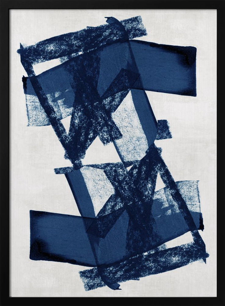 Abstrakte blaue Struktur 3 | Poster