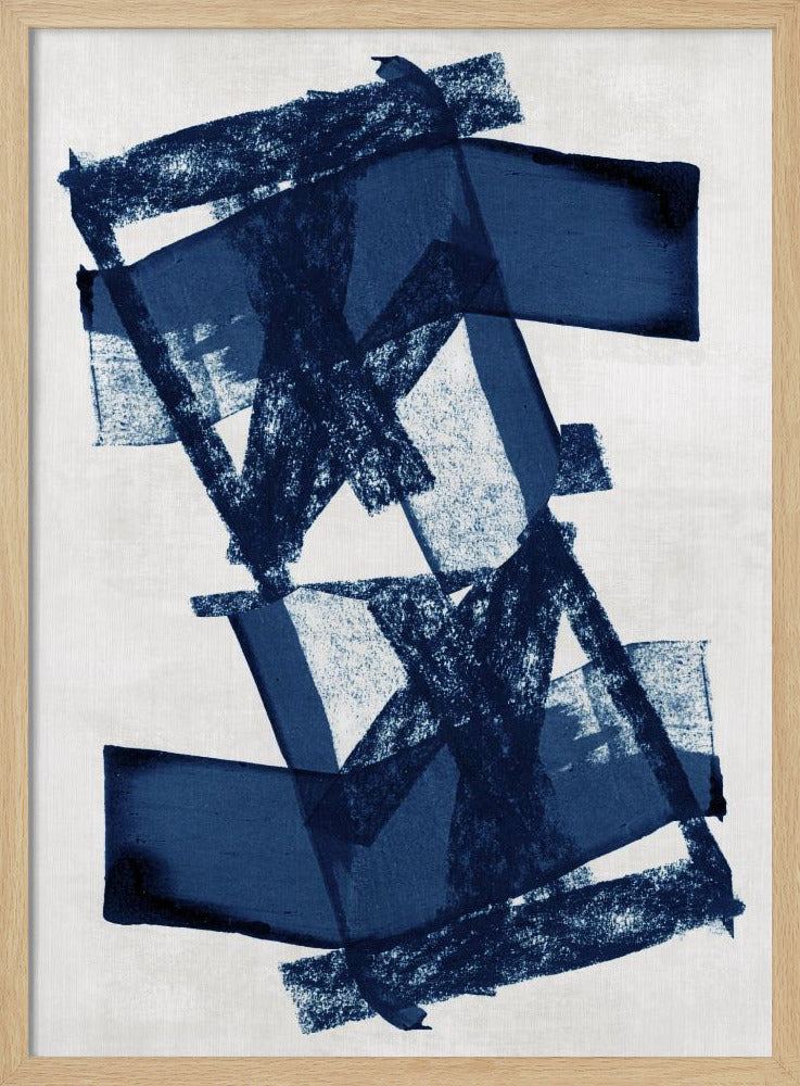 Abstrakte blaue Struktur 3 | Poster