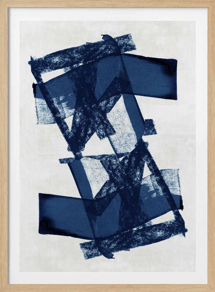 Abstrakte blaue Struktur 3 | Poster