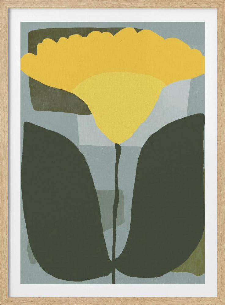 Schlichte gelbe Blume | Poster