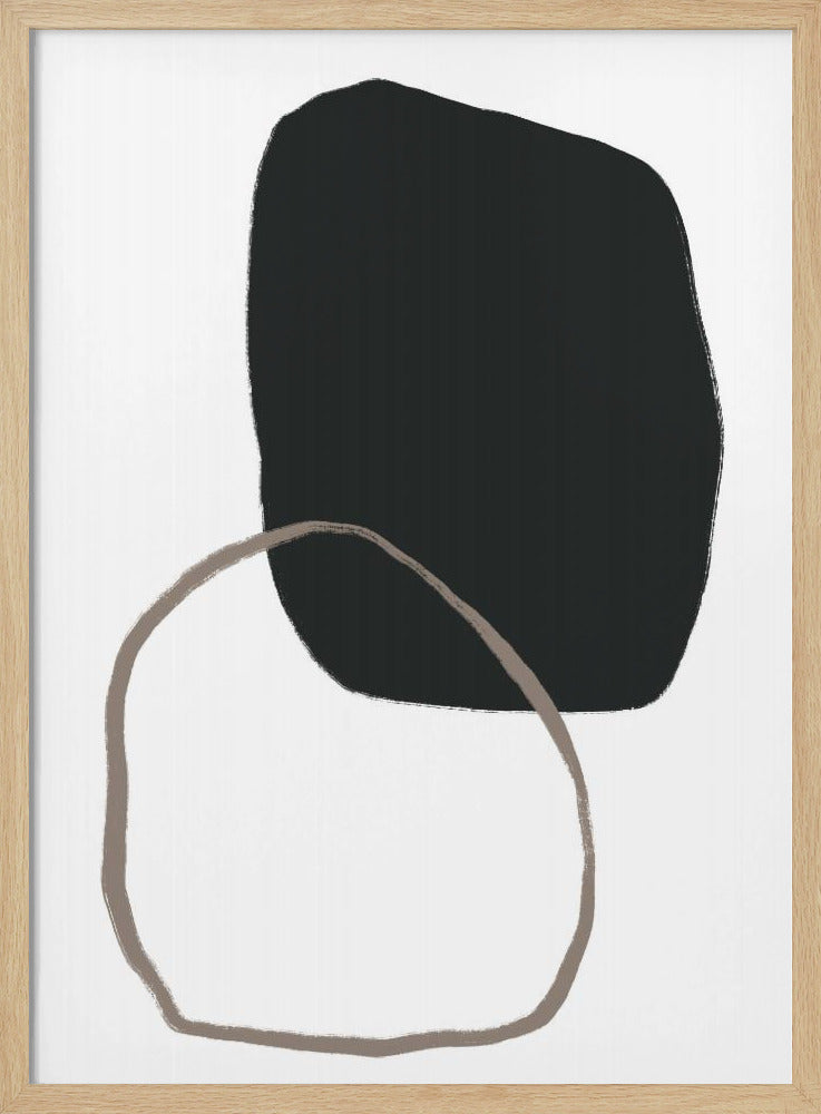 Schwarze organische Form | Poster