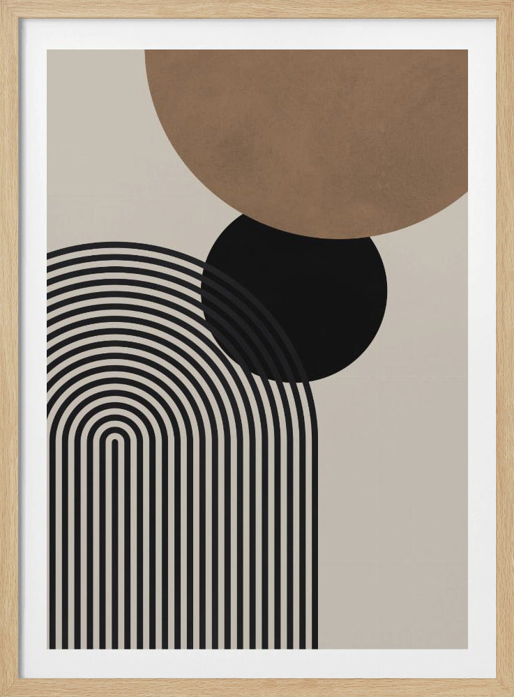 Komposition Linien und Kreise 4 | Poster