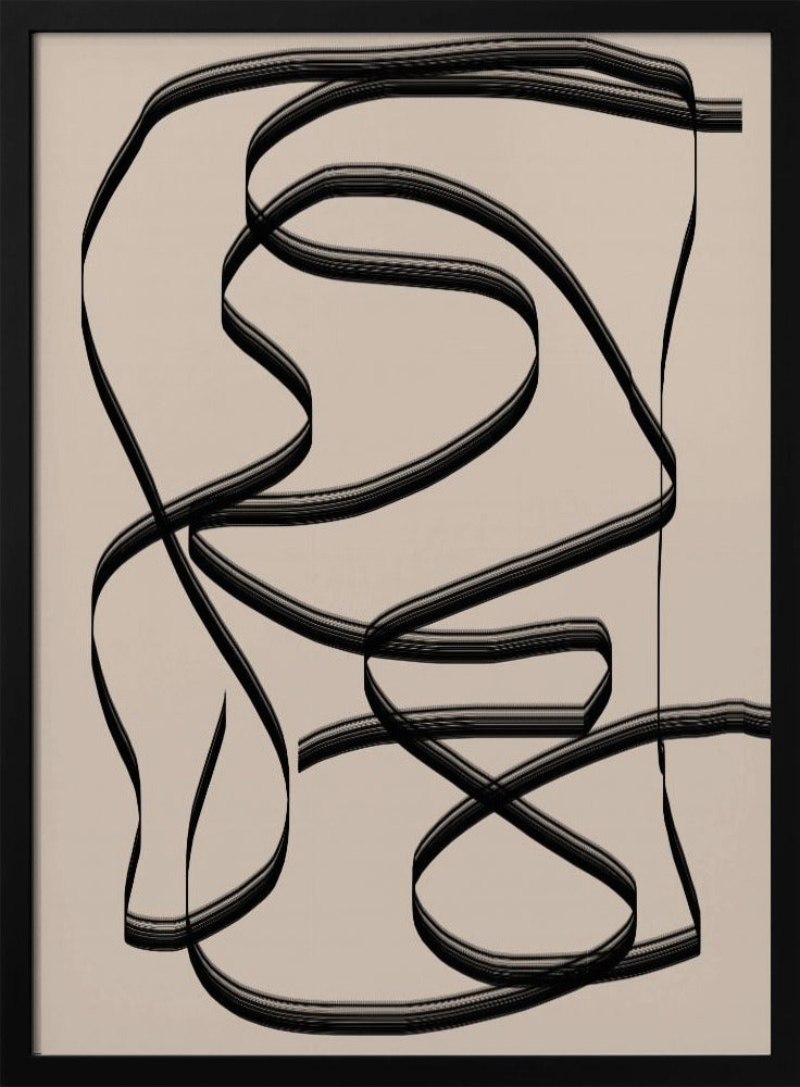 Labyrinth mit fließenden Linien | Poster