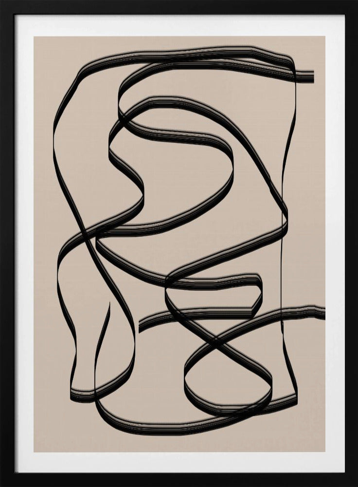 Labyrinth mit fließenden Linien | Poster