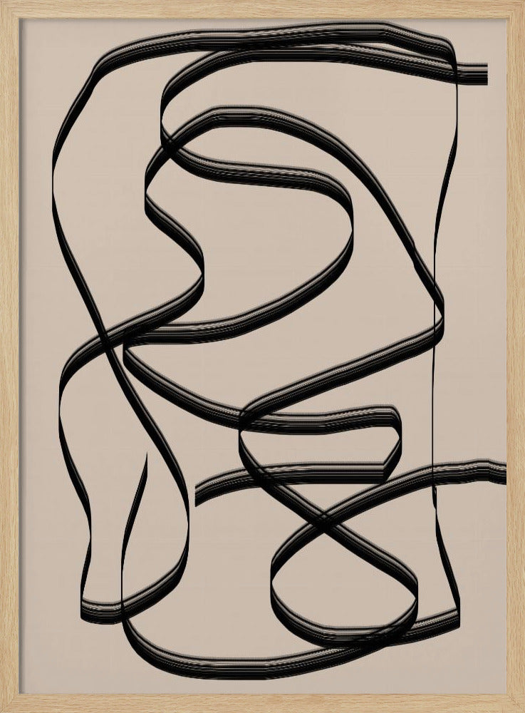 Labyrinth mit fließenden Linien | Poster