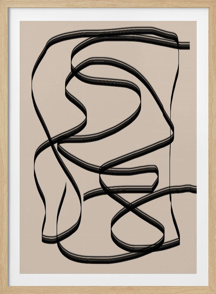 Labyrinth mit fließenden Linien | Poster