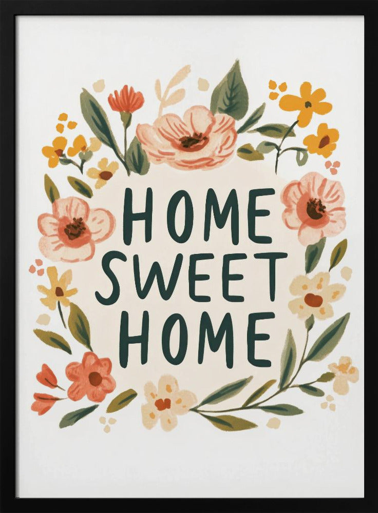 Florales Willkommensschild | Poster