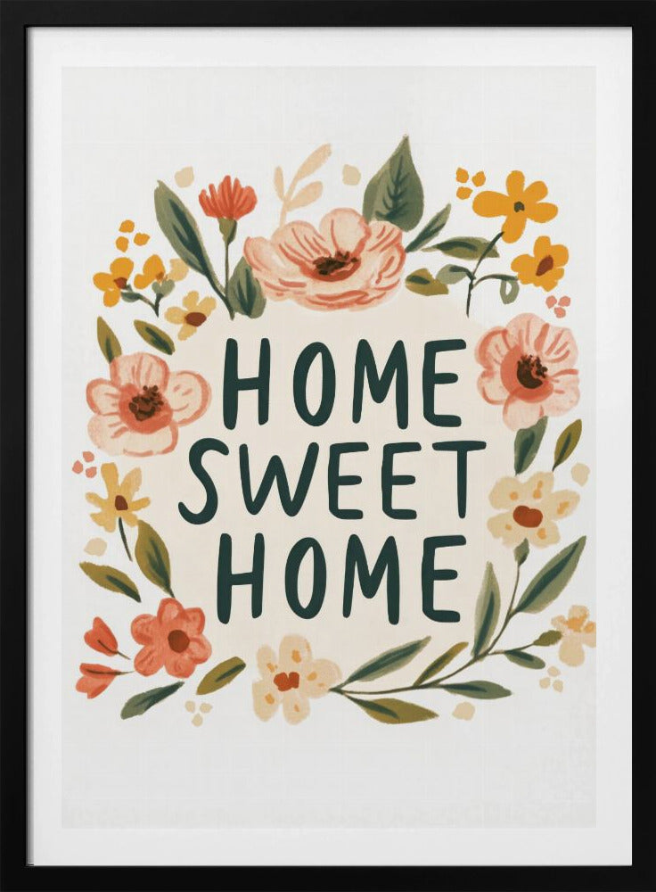 Florales Willkommensschild | Poster