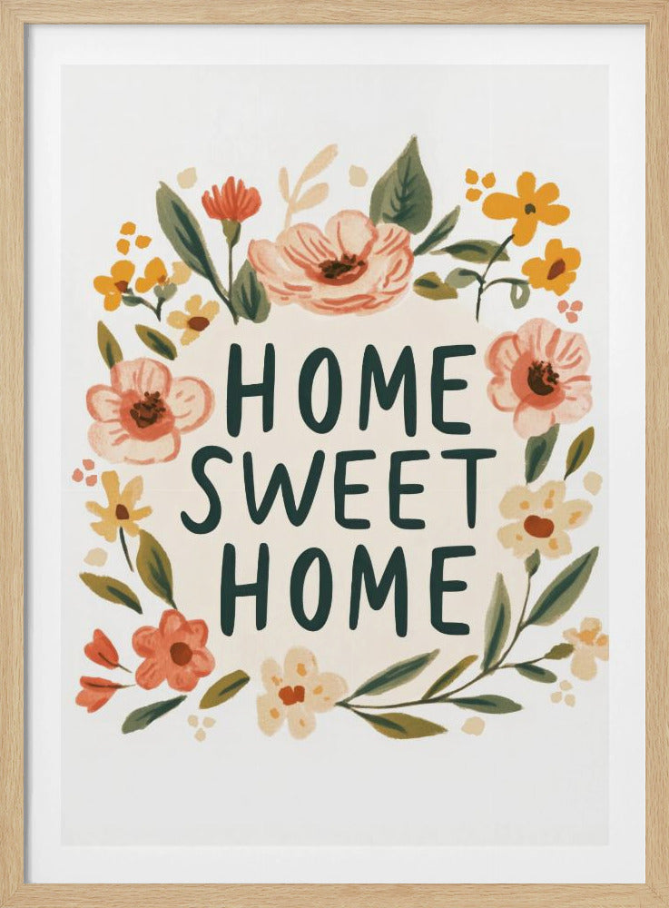 Florales Willkommensschild | Poster