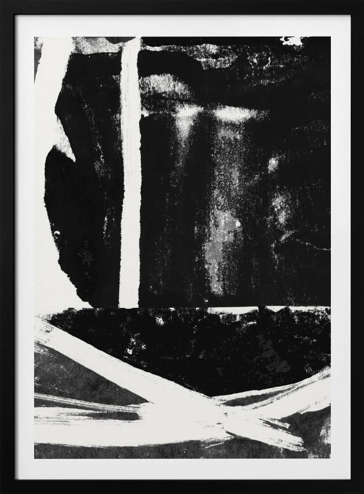 Abstrakter Druck mit schwarzer Tinte | Poster