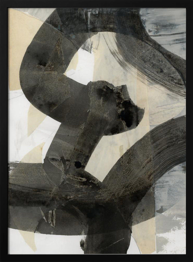 Abstract Hammered Black Neutral 1 | Poster