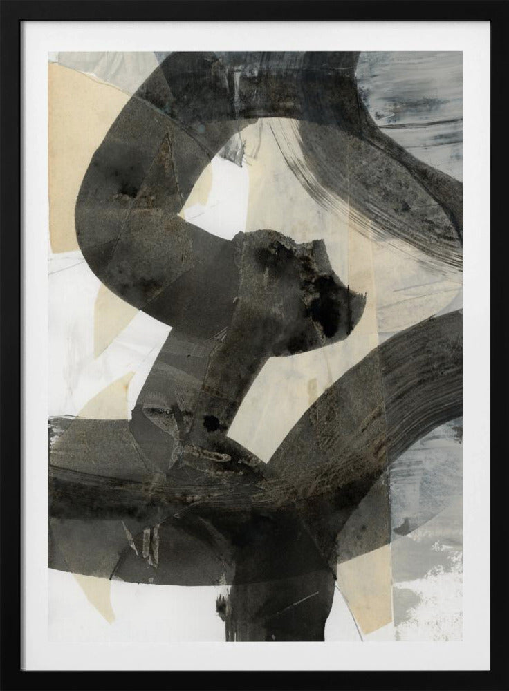 Abstract Hammered Black Neutral 1 | Poster