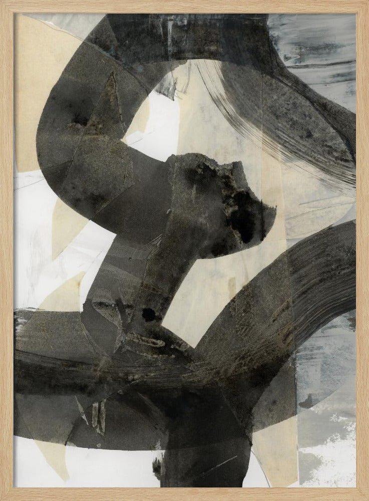 Abstract Hammered Black Neutral 1 | Poster