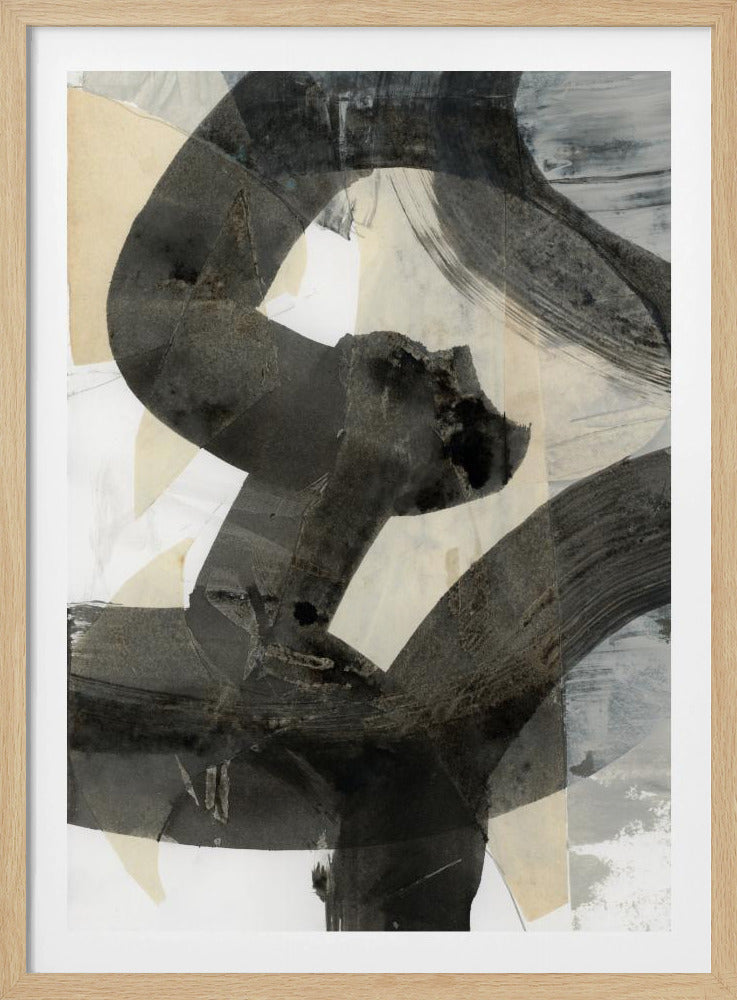 Abstract Hammered Black Neutral 1 | Poster