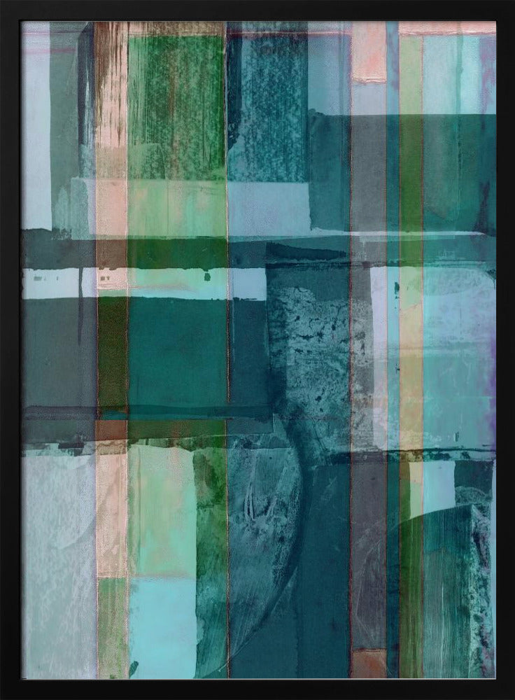 Abstrakte Blau- und Neutraltöne 1 | Poster