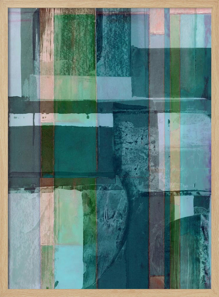 Abstrakte Blau- und Neutraltöne 1 | Poster