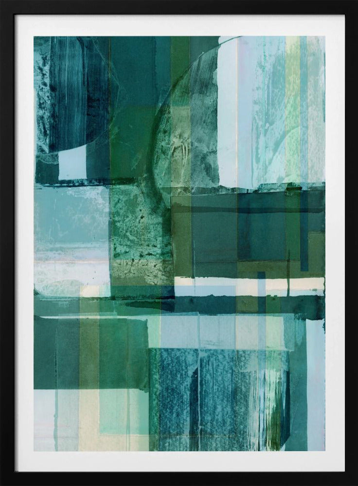 Abstrakte Blau- und Neutraltöne 2 | Poster