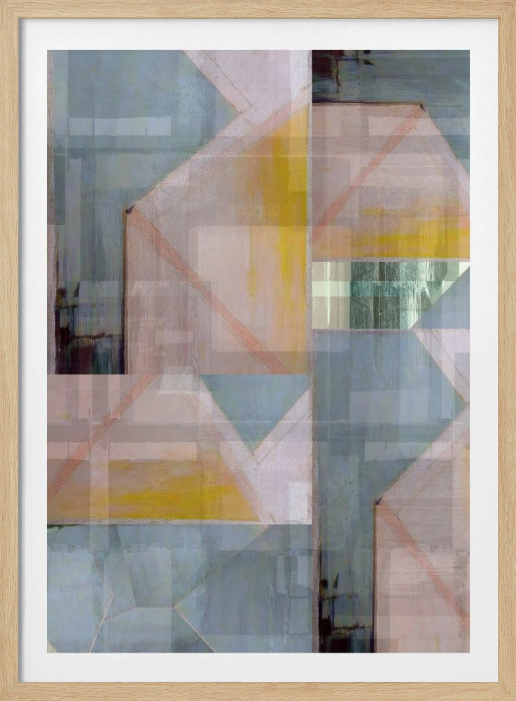 Abstrakte Blau- und Neutraltöne 3 | Poster