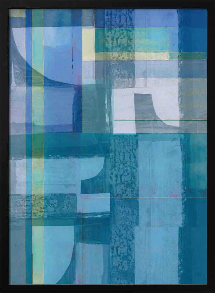 Abstrakte Blau- und Neutraltöne 4jpg | Poster